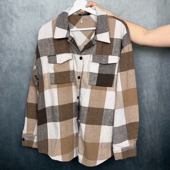 Automet Brown Fall Flannel Size Large - Picture 2 of 6